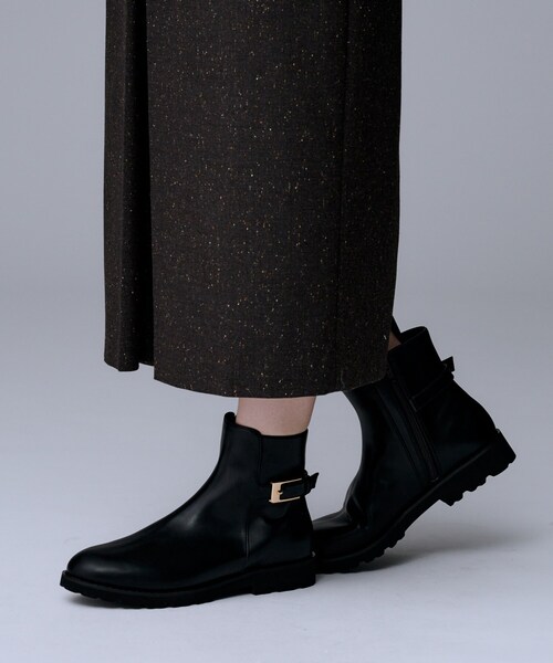 UNTITLED（アンタイトル）の「【軽量】バックルジョッキーブーツ（ブーツ・レディース・ブラック・25/30/35/40/45）」の10枚目の写真