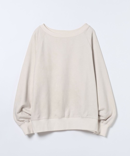 JEANASIS(ジーナシス)の「スエードライクオフショルプルオーバー/599648(スウェット・レディース・ブラウン/オフホワイト/ブラック・FREE)」の2枚目の写真