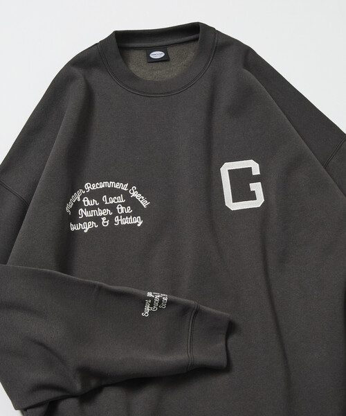 セール】限定展開 ビッグシルエット スタジャンデザイン クルーネック