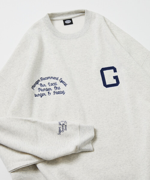 セール】限定展開 ビッグシルエット スタジャンデザイン クルーネック