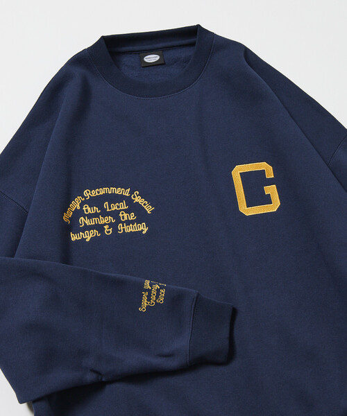 セール】限定展開 ビッグシルエット スタジャンデザイン クルーネック