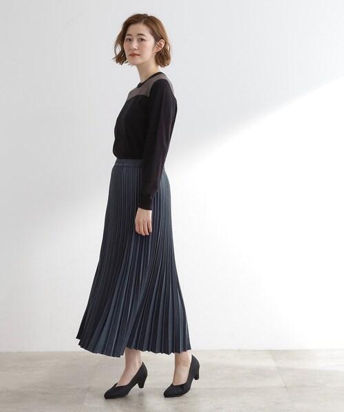 grove（グローブ）の「すっきり見えて、やさしく揺れる。大人のスエードライクプリーツスカート（スカート・レディース・ブラウン系その他/ピンク/ライトグレー/ダークグレー/ナチュラル/ワイン系2・03/02/04/01/05）」の13枚目の写真