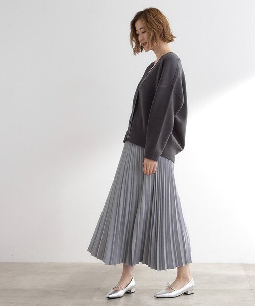 grove（グローブ）の「すっきり見えて、やさしく揺れる。大人のスエードライクプリーツスカート（スカート・レディース・ブラウン系その他/ピンク/ライトグレー/ダークグレー/ナチュラル/ワイン系2・03/02/04/01/05）」の22枚目の写真