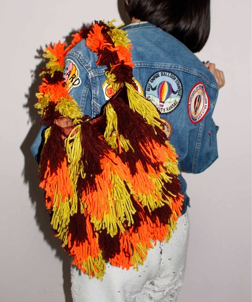 HEY!MrsROSE（ヘイミセスローズ）の「HEY! Mrs ROSE(ヘイ！ミセスローズ)Mop Monster BAG（ハンドバッグ・レディース・ブラウン/ブラック・FREE）」の4枚目の写真