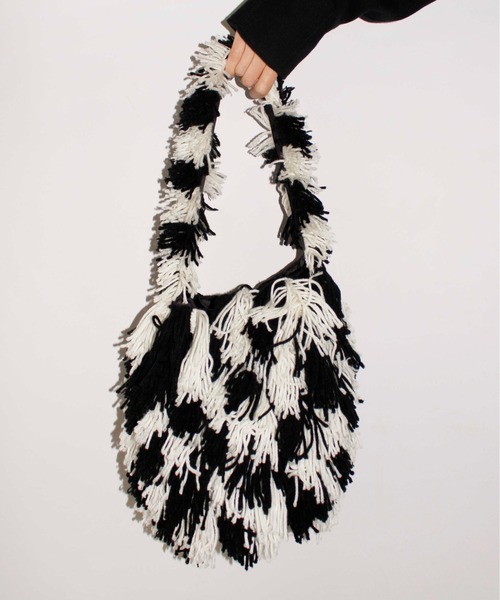 HEY!MrsROSE（ヘイミセスローズ）の「HEY! Mrs ROSE(ヘイ！ミセスローズ)Mop Monster BAG（ハンドバッグ・レディース・ブラウン/ブラック・FREE）」の7枚目の写真