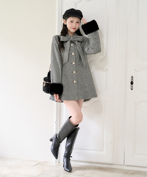 premium order】リボンミドルコート/SMサイズあり（ステンカラーコート