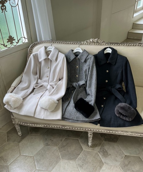 【premium order】リボンミドルコート/NICE CLAUP リボンミドルコート/SMサイズあり | ファッション通販サイト NUGU