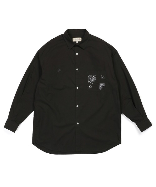 The DUFFER of ST.GEORGE(ザダファーオブセントジョージ)の「ELEPHANT BRAND×DUFFER EMBROIDERY SHIRT :エレファントブランド別注 バンダナ刺繍 シャツ(シャツ/ブラウス・メンズ・ホワイト/ブラック・X-LARGE/LARGE/MEDIUM/SMALL)」の10枚目の写真