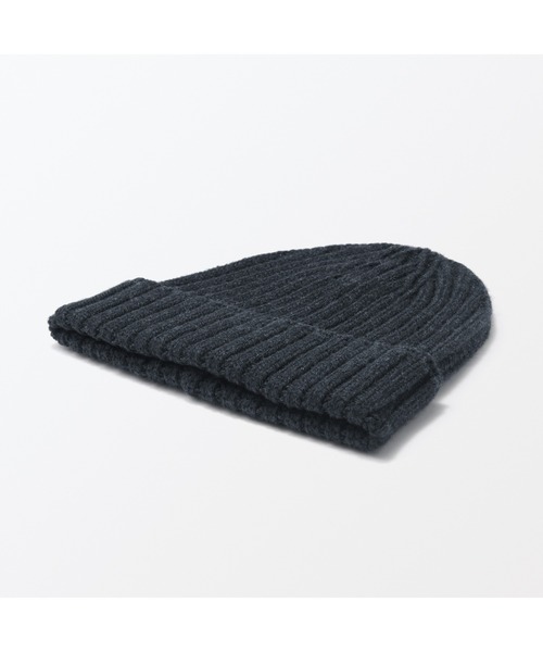無印良品（ムジルシリョウヒン）の「おでこのチクチクを抑えたメリノウール混　ワッチ（ニットキャップ/ビーニー・レディース・チャコールグレー/グレー/カーキ/アイボリー/ブラック/ダークベージュ・55-59cm）」の18枚目の写真