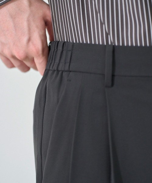 CITY TOKYO（シティトウキョウ）の「【CITY TOKYO/シティートーキョー】Ractive ｽﾄﾚｰﾄｽﾗｯｸｽ（スラックス・メンズ・ブラック/ベージュ/ストライプ・1/2/3）」の9枚目の写真