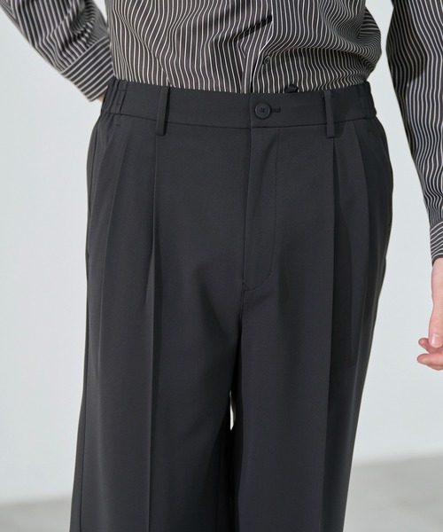 CITY TOKYO（シティトウキョウ）の「【CITY TOKYO/シティートーキョー】Ractive ｽﾄﾚｰﾄｽﾗｯｸｽ（スラックス・メンズ・ブラック/ベージュ/ストライプ・1/2/3）」の8枚目の写真