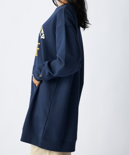 Ocean Pacific(オーシャンパシフィック)の「【OP:オーピー】裏起毛クルーワンピース/カンガルーポケット付きカレッジロゴワンピ(ワンピース・レディース・ネイビー/ヘザーグレー・MEDIUM/LARGE)」の13枚目の写真