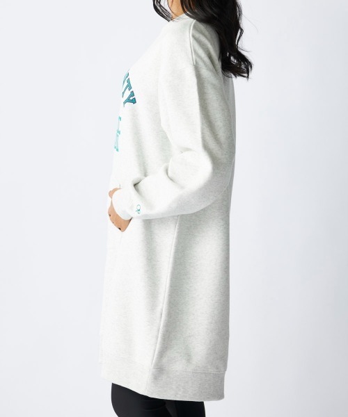 Ocean Pacific(オーシャンパシフィック)の「【OP:オーピー】裏起毛クルーワンピース/カンガルーポケット付きカレッジロゴワンピ(ワンピース・レディース・ネイビー/ヘザーグレー・MEDIUM/LARGE)」の4枚目の写真