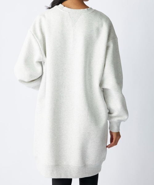 Ocean Pacific(オーシャンパシフィック)の「【OP:オーピー】裏起毛クルーワンピース/カンガルーポケット付きカレッジロゴワンピ(ワンピース・レディース・ネイビー/ヘザーグレー・MEDIUM/LARGE)」の5枚目の写真