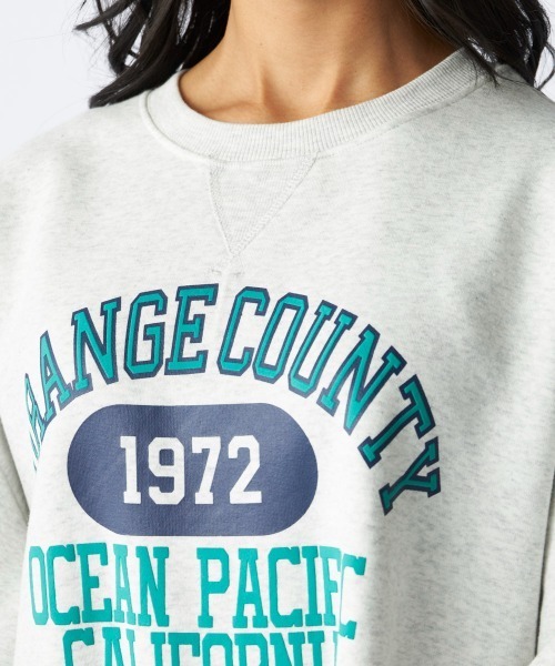 Ocean Pacific(オーシャンパシフィック)の「【OP:オーピー】裏起毛クルーワンピース/カンガルーポケット付きカレッジロゴワンピ(ワンピース・レディース・ネイビー/ヘザーグレー・MEDIUM/LARGE)」の6枚目の写真