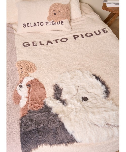 Sleep】DOG3柄 ジャガードマルチカバー（寝具）｜gelato pique Sleep