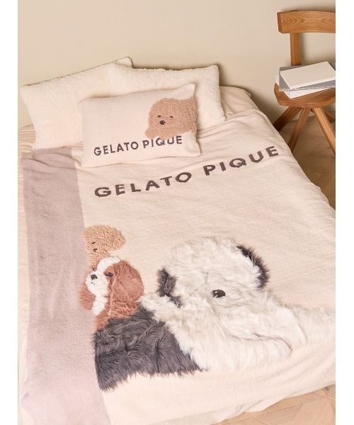 Sleep】DOG3柄 ジャガードマルチカバー（寝具）｜gelato pique Sleep