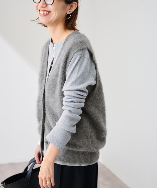 FRAMeWORK（フレームワーク）の「FOX/CAS ベスト（ベスト・レディース・ネイビー/ライトグレー・FREE）」の18枚目の写真