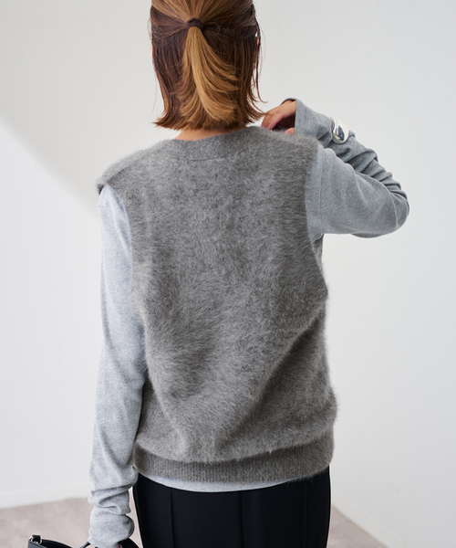 FRAMeWORK（フレームワーク）の「FOX/CAS ベスト（ベスト・レディース・ネイビー/ライトグレー・FREE）」の20枚目の写真