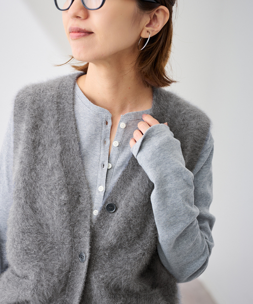 FRAMeWORK（フレームワーク）の「FOX/CAS ベスト（ベスト・レディース・ネイビー/ライトグレー・FREE）」の21枚目の写真