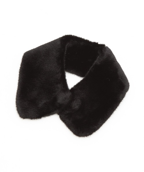 an meets zakka(アンミツザッカ)の「an meets zakka ショートファー付け襟マフラー(マフラー・レディース・ベージュ/グレー/ホワイト/レオパード/ブラック・ONESIZE)」の12枚目の写真