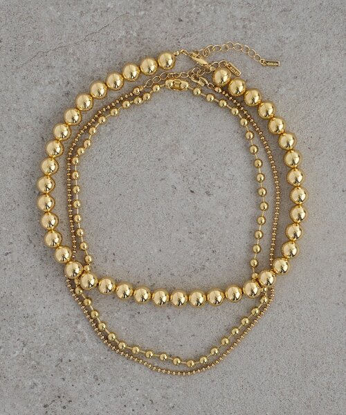 DISCOAT（ディスコート）の「【GOLDY】3ボールチェーンSETネックレス（ネックレス・レディース・ゴールド/シルバー・FREE）」の2枚目の写真