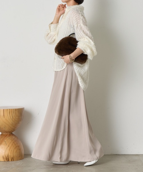 Jena espace merveilleux(ジェナ エスパスメルヴェイユ)の「パターンフレアスカート(スカート・レディース・サンドベージュ/カーキ・マルチサイズ)」の5枚目の写真