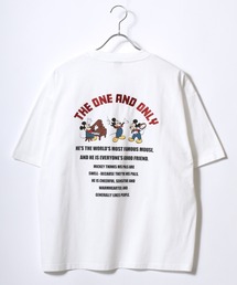 Disney(ディズニー)ミッキーマウス バックプリント&サガラ刺繍 ビッグシルエットTシャツ/ユニセックス