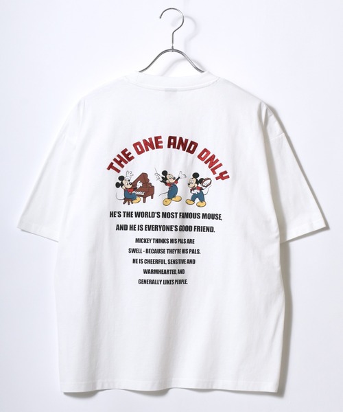 Disney(ディズニー)の「Disney(ディズニー)ミッキーマウス バックプリント&サガラ刺繍 ビッグシルエットTシャツ/ユニセックス(Tシャツ/カットソー・レディース・ブラック系その他2/ホワイト系その他3/ブラック系その他3/ホワイト系その他2/グレイッシュベージュ・LL/L/M)」の3枚目の写真