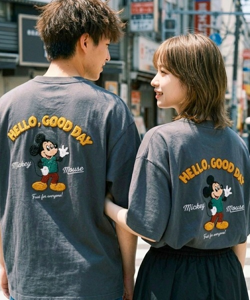 セール】Disney（ディズニー）ミッキーマウス バックプリント＆サガラ