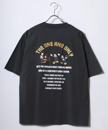 Disney（ディズニー）ミッキーマウス バックプリント＆サガラ刺繍 ビッグシルエットTシャツ/ユニセックス