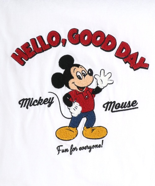 Disney(ディズニー)の「Disney(ディズニー)ミッキーマウス バックプリント&サガラ刺繍 ビッグシルエットTシャツ/ユニセックス(Tシャツ/カットソー・レディース・ブラック系その他2/ホワイト系その他3/ブラック系その他3/ホワイト系その他2/グレイッシュベージュ・LL/L/M)」の9枚目の写真