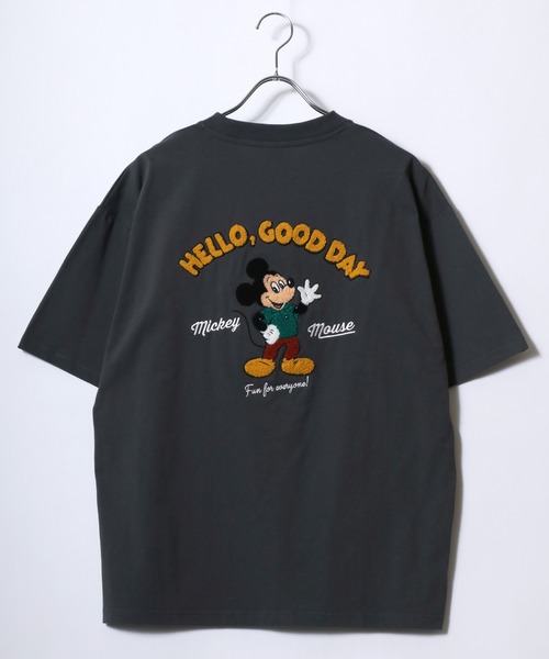 Disney(ディズニー)の「Disney(ディズニー)ミッキーマウス バックプリント&サガラ刺繍 ビッグシルエットTシャツ/ユニセックス(Tシャツ/カットソー・レディース・ブラック系その他2/ホワイト系その他3/ブラック系その他3/ホワイト系その他2/グレイッシュベージュ・LL/L/M)」の15枚目の写真