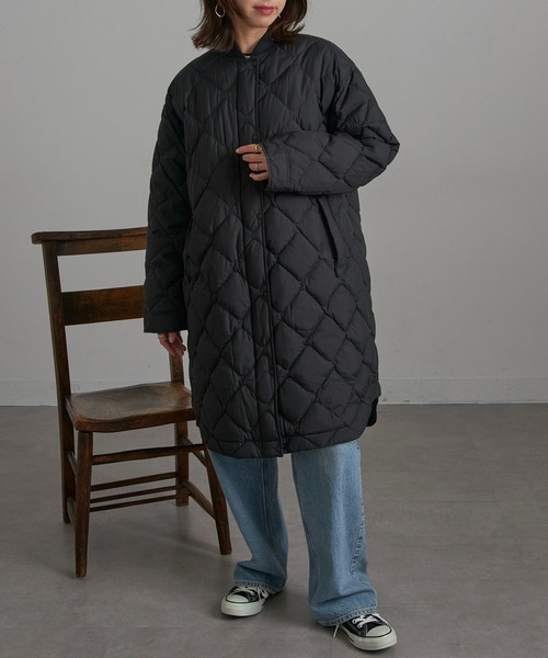 NANGA(ナンガ)の「【NANGA】RIB COLLAR QUILTED DOWN COAT W ND2442-1C603(ダウンジャケット/コート・レディース・ベージュ/ブラック/アイボリー・S/M/L)」の5枚目の写真