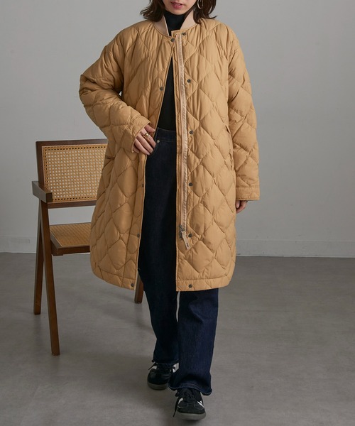 NANGA(ナンガ)の「【NANGA】RIB COLLAR QUILTED DOWN COAT W ND2442-1C603(ダウンジャケット/コート・レディース・ベージュ/ブラック/アイボリー・S/M/L)」の16枚目の写真