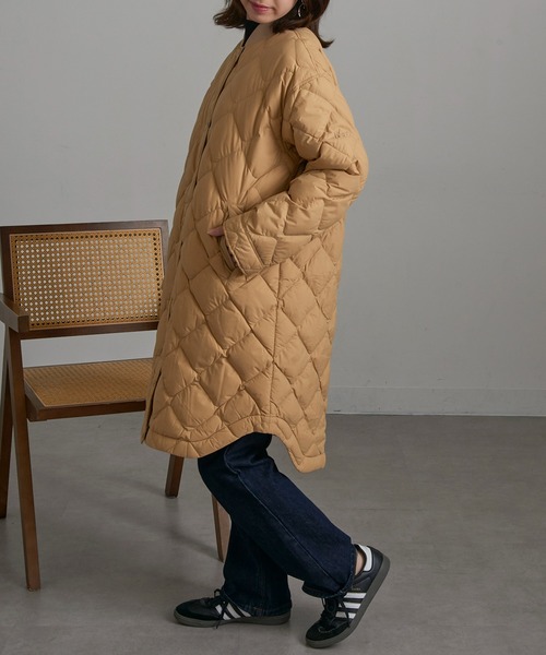 NANGA(ナンガ)の「【NANGA】RIB COLLAR QUILTED DOWN COAT W ND2442-1C603(ダウンジャケット/コート・レディース・ベージュ/ブラック/アイボリー・S/M/L)」の20枚目の写真