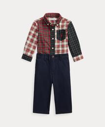 POLO RALPH LAUREN CHILDRENSWEAR（ポロ ラルフ ローレン チルドレンズウェア）の「チェック ファン シャツ & ストレッチ チノ パンツ セット（その他ベビーウェア・キッズ）」