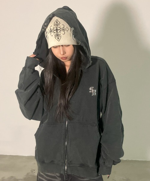 A'GEM/9 × .kom 『SUPPLIER/サプライヤー』 Vintage Wash Pierced Zip