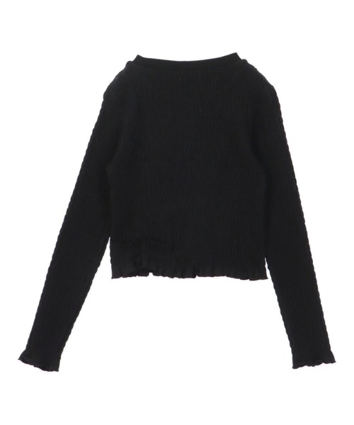 ANAP(アナップ)の「ギャザー シャーリング ロング スリーブ トップス(Tシャツ/カットソー・レディース・ピンク/オフホワイト/ブラック・F)」の16枚目の写真