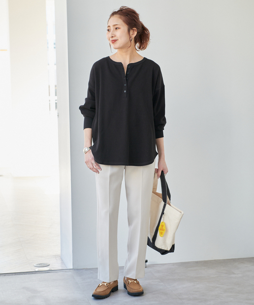 WEB限定 / 追加3》2枚SETヘンリーネックプルオーバー（Tシャツ