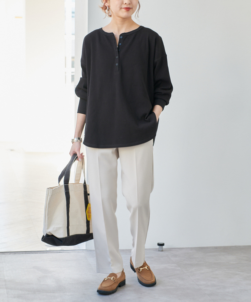 WEB限定 / 追加3》2枚SETヘンリーネックプルオーバー（Tシャツ