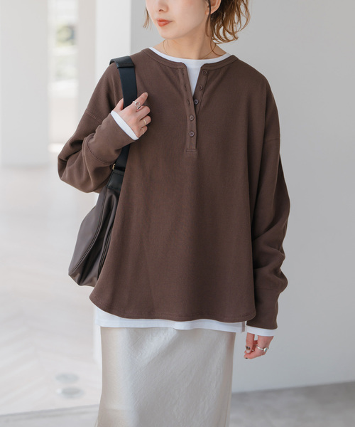 【新品タグ付】Spick and Span 2枚SETヘンリーネックプルオーバー 追加3WEB限定》2枚SETヘンリーネックプルオーバー（Tシャツ