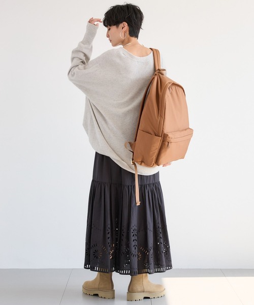 BARNYARDSTORM（バンヤードストーム）の「BARNYARDSTORM / 厚底バックZIPブーツ【Mazell】【一部店舗限定サイズ】（ブーツ・レディース・ベージュ/ブラック・35/36/37/38/39）」の21枚目の写真