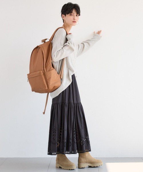 BARNYARDSTORM（バンヤードストーム）の「BARNYARDSTORM / 厚底バックZIPブーツ【Mazell】【一部店舗限定サイズ】（ブーツ・レディース・ベージュ/ブラック・35/36/37/38/39）」の22枚目の写真