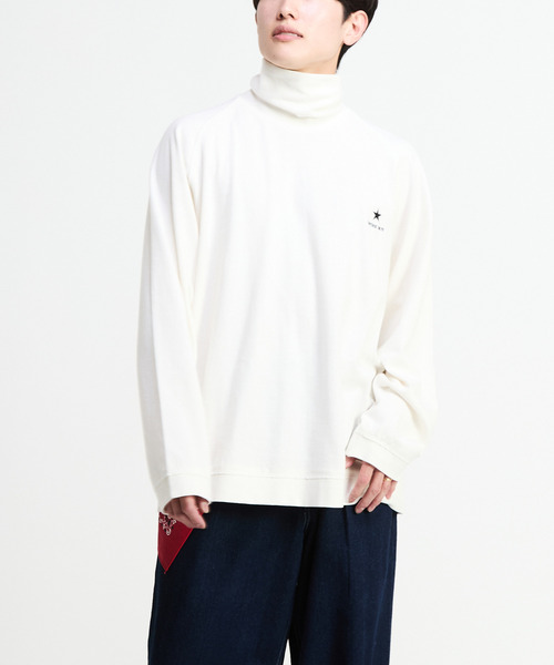 CONVERSE TOKYO(コンバーストウキョウ)の「PIGMENT RIPPLE TURTLE-NECK TEE(Tシャツ/カットソー・メンズ・ホワイト/ライトグレー/ブラック・SMALL/LARGE)」の12枚目の写真