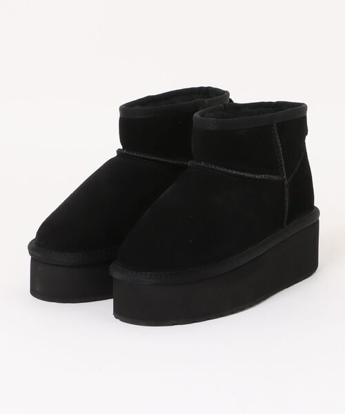 BARNYARDSTORM（バンヤードストーム）の「EMU / 厚底ブーツ（ブーツ・レディース・ブラック/キャメル・39/37/38）」の20枚目の写真