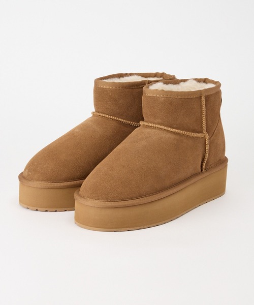 BARNYARDSTORM（バンヤードストーム）の「EMU / 厚底ブーツ（ブーツ・レディース・ブラック/キャメル・39/37/38）」の6枚目の写真