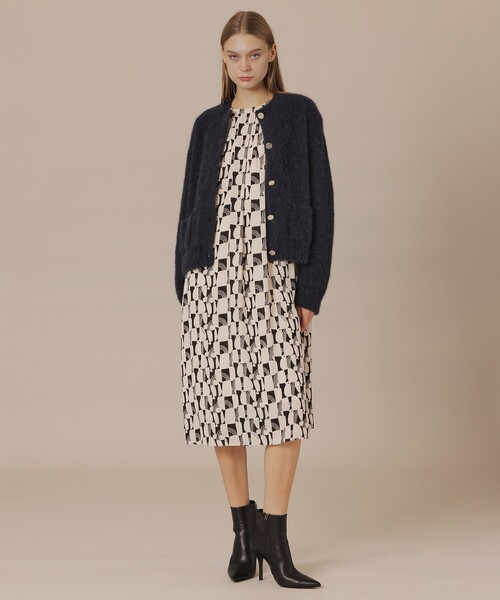 MACKINTOSH LONDON（マッキントッシュ ロンドン）の「アルパカシャギーニットカーディガン（カーディガン/ボレロ・レディース・グリーン系その他/ブラウン/ブラック・38）」の4枚目の写真