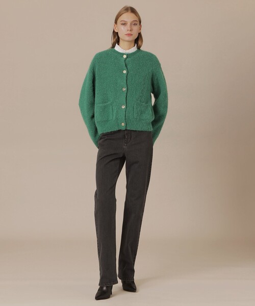 MACKINTOSH LONDON（マッキントッシュ ロンドン）の「アルパカシャギーニットカーディガン（カーディガン/ボレロ・レディース・グリーン系その他/ブラウン/ブラック・38）」の6枚目の写真