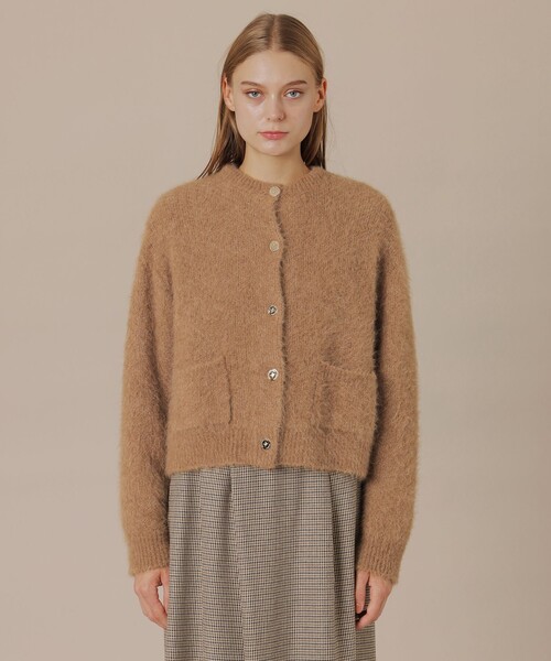 MACKINTOSH LONDON（マッキントッシュ ロンドン）の「アルパカシャギーニットカーディガン（カーディガン/ボレロ・レディース・グリーン系その他/ブラウン/ブラック・38）」の7枚目の写真